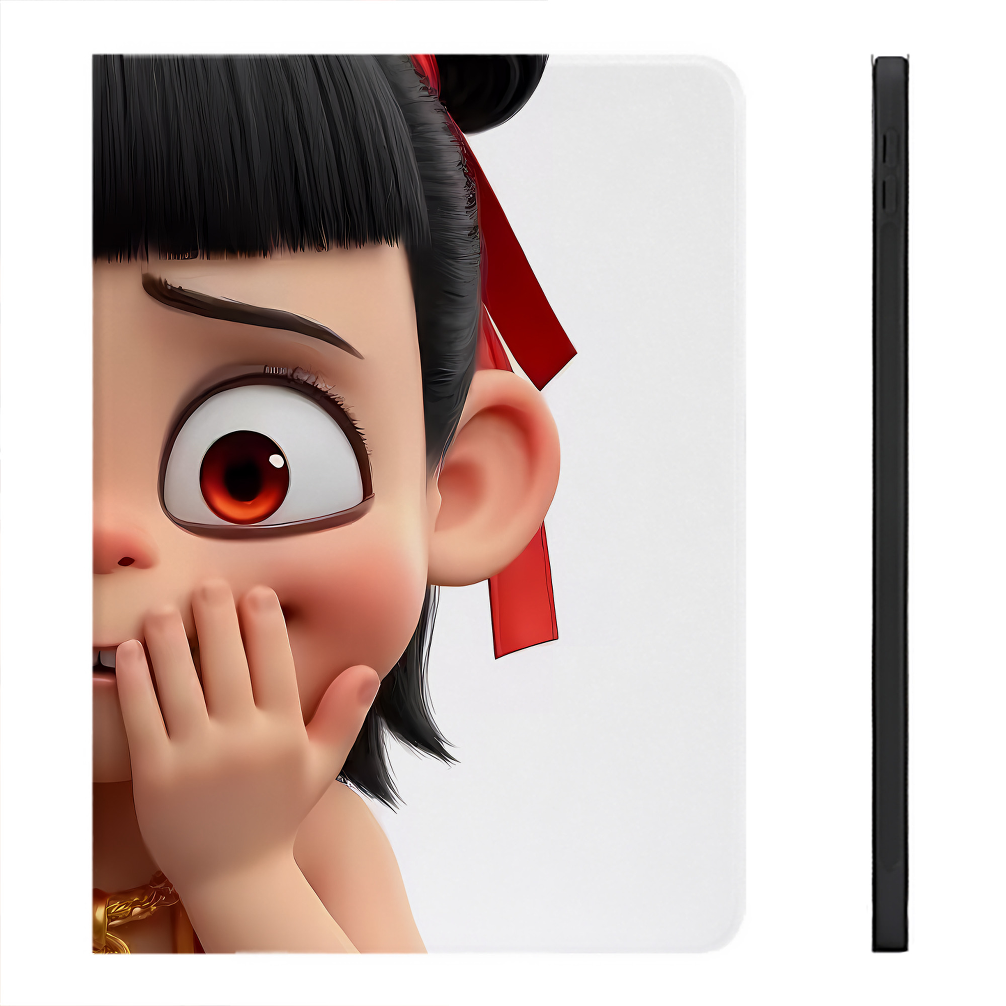 （画像用） Ne Zha 2 ナタ 魔童の大暴れ IPadケース ペンホルダー付き ブックスタイルデザイン